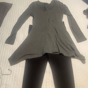 Karen Kane pants and top.  Pants size M.  Top with black elbow patches size S.